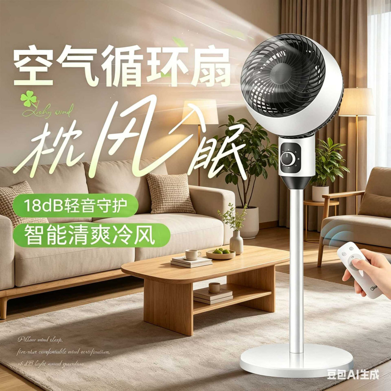 Air Circulation Fan, Household Electric Fan, Dual-Purpose Floor Fan, High Wind Power, Remote Control, Smart Silent Fan, Gift