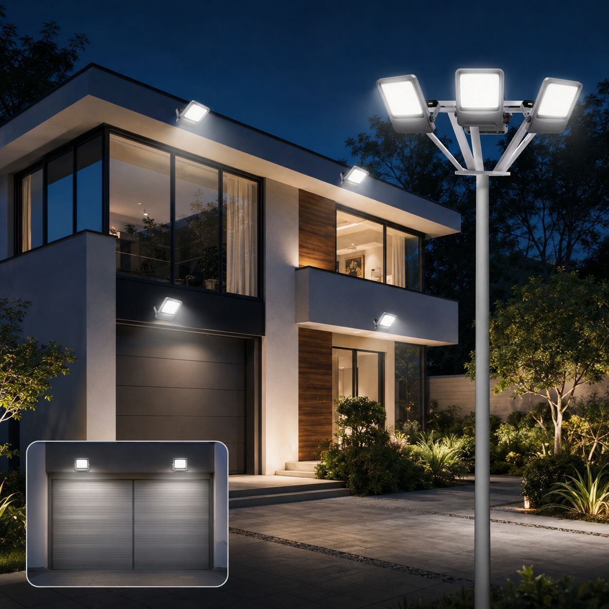Customizado comercio exterior transfronterizo campo al aire libre patio túnel luz de inundación industrial led luz de inundación de alto lumen