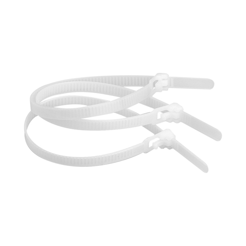 Hebilla suelta nylon cable tie 5*200*250*8*300*350 uso repetido negro plástico cable tie fábrica
