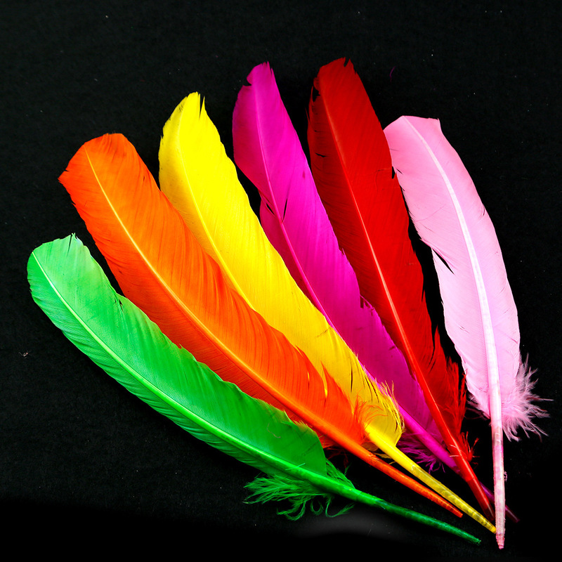 Turkey Feather Wings 20-30cm Angel Wings Large Feather DIY Headdress Wing Craft Accessories Dance Accessories