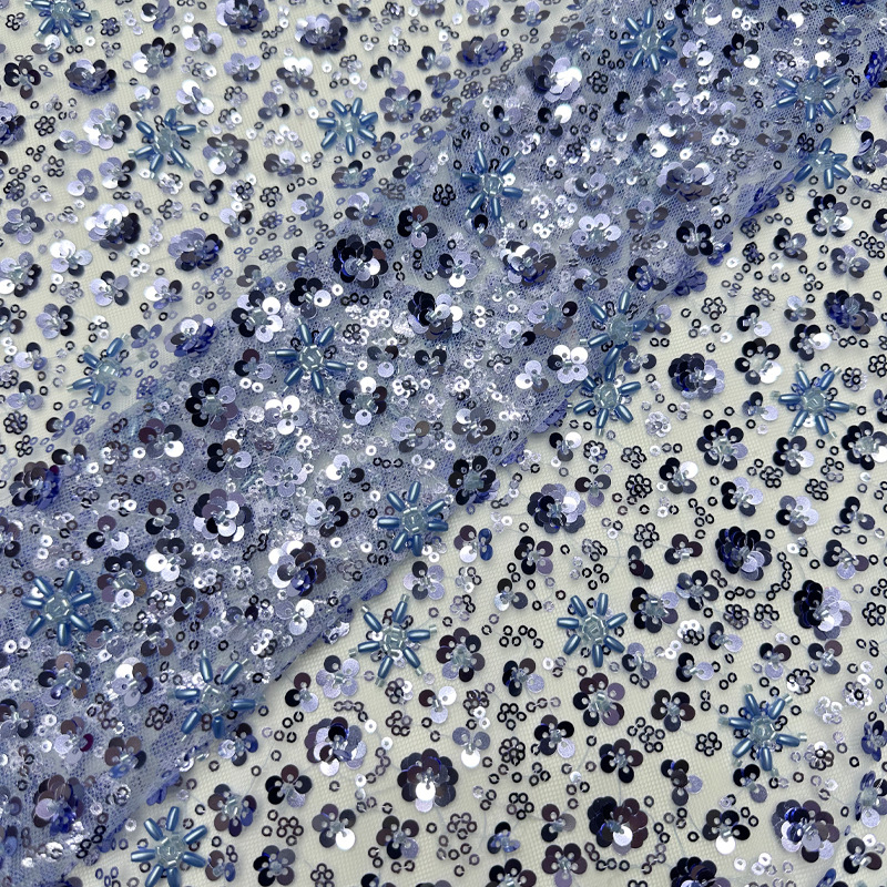 Tejido bordado sequinado bordado tela de cuentas tubo bordado tela de cuentas vestido de boda tubo bordado tela de vestido image 9