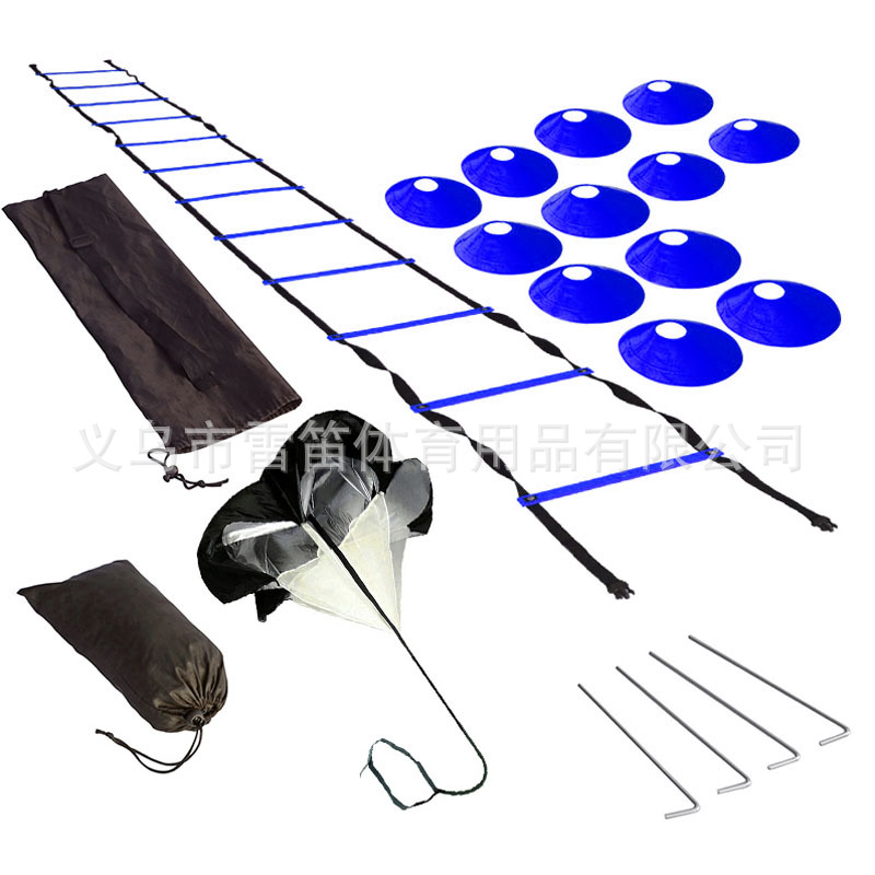 Agilidad escalera traje fútbol escalera de velocidad escalera de salto traje fijo resistencia paraguas signo placa con suelo clavo escalera de salto