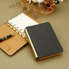 Metal Leather A7 Notebook Small Notebook Mini Compact Pocket Notebook Spiral Notebook Luxury Handmade Notebook