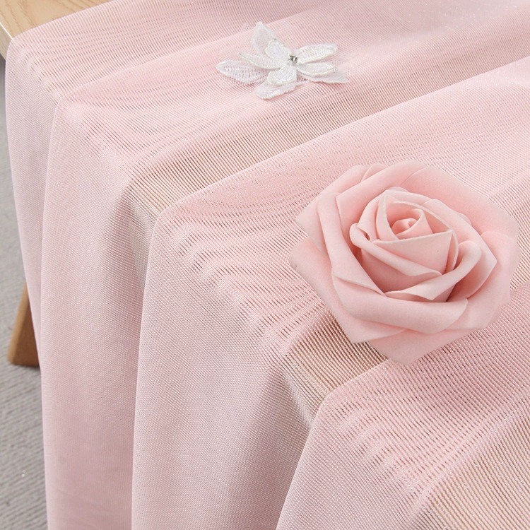 亮丝坚条网纱 88g涤网纱面料 演出服婚纱网纱辅料 工厂现货