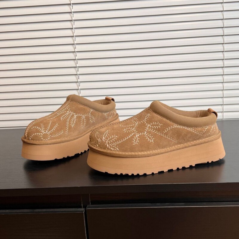 Sangpo Snow Boots New Style Embroidered Half-Slippers Winter Sheepskin Integrated Thick-Soled Slip-On Lazy Winter Shoes Sangpo Snow Boots New Style Embroidered Half-Slippers Winter Sheepskin Integrated Thick-Soled Slip-On Lazy Winter Shoes