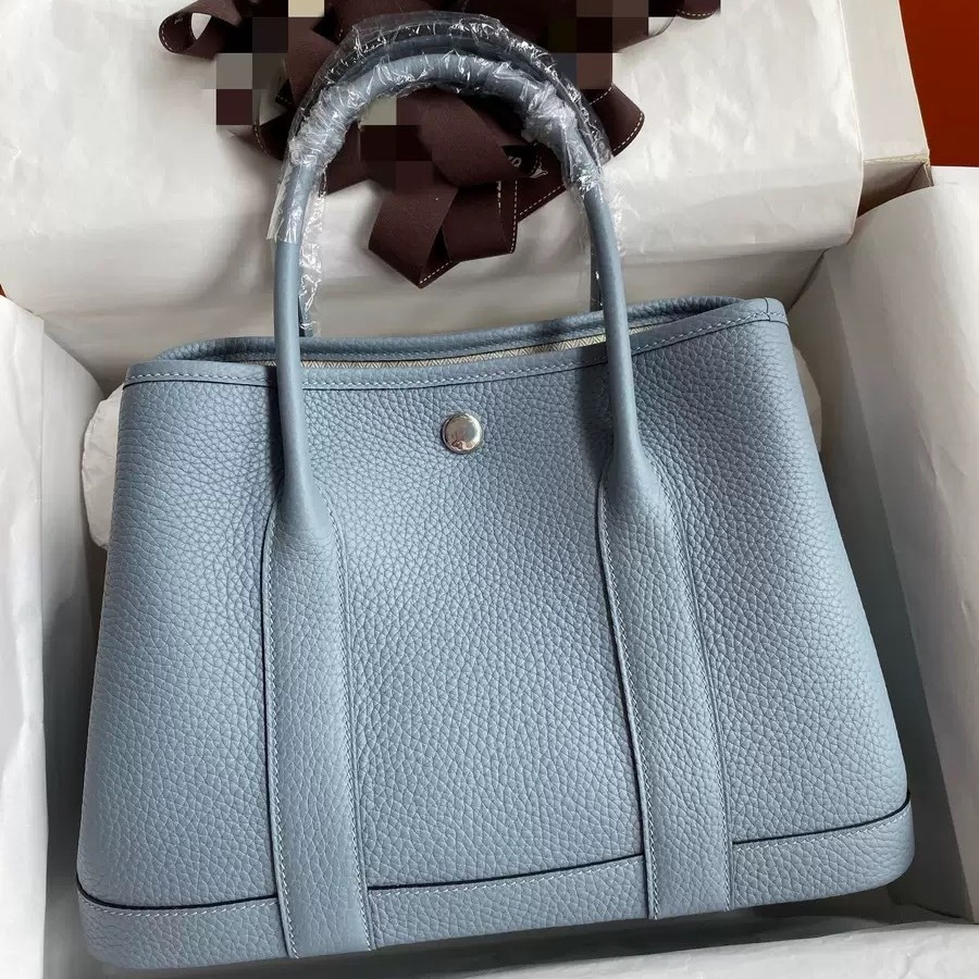 花园包23/30/36cmTC全皮手缝蜡线手提女包托特购物袋潮大容量百搭