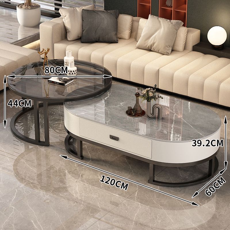 화이트 캐비닛 [회색 유리 크리스탈 120개 + 검정색 유리 80개]