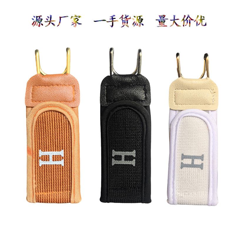 跨境热销懒人腰带魔术贴包边金属配饰便携皮带弹力松紧懒人腰带批