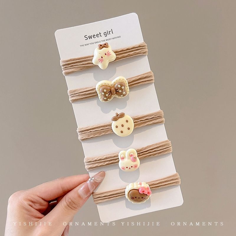 Cuerdas de cabello de alta elasticidad sin costura, anillo de cabello de cola de caballo, cuerdas de cabello de correa femenina, cuerdas de cabello de bola simple, cubierta de cuero cabelludo