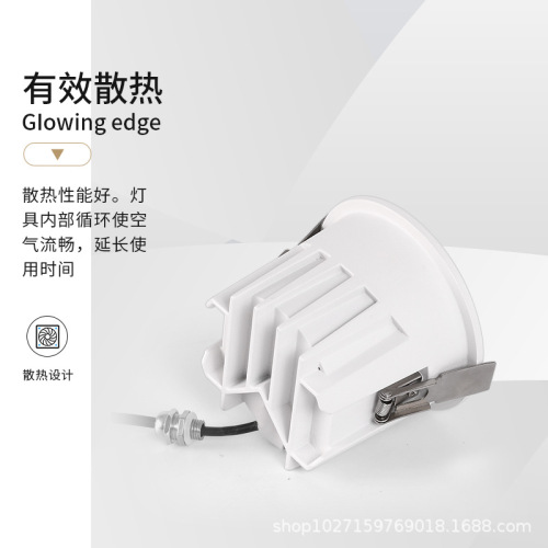 Waterproof LED Embedded Bathroom and Toilet IP65 Fogproof and Moistureproof Outdoor and Indoor Ceiling Light COB Tube Light