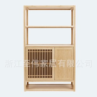 Bamboo Tea Table and Chair Set with Full Solid Bamboo Double-Compartment Tea Side Cabinet for Home Use, New Chinese Zen Style Tea Brewing