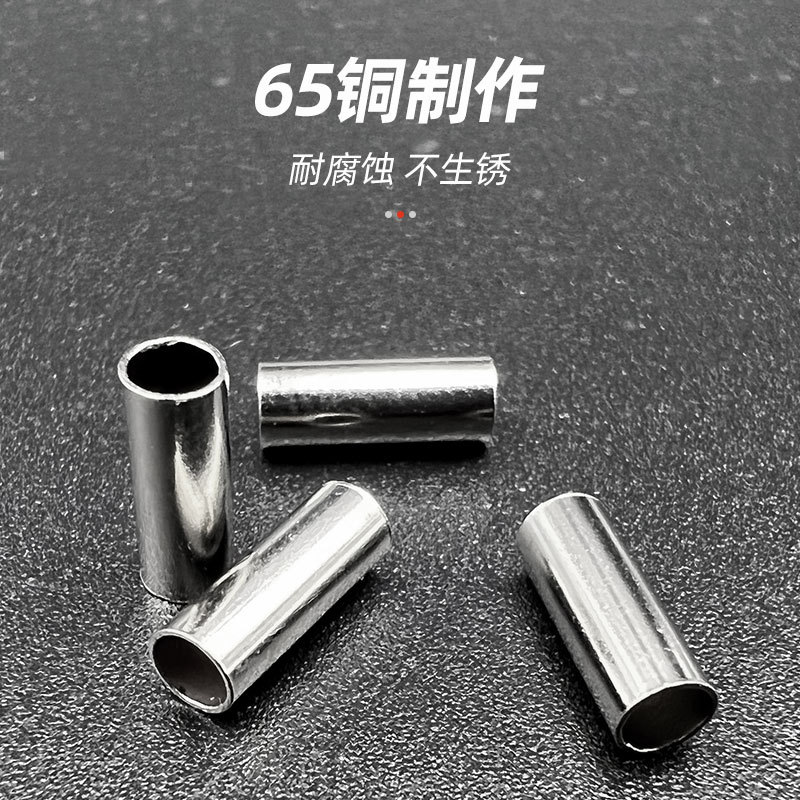 Equipo de pesca tubo de cobre doble tubo de cobre línea de pesca titular carcasa que prensa alicates de pesca abrazadera de alambre de acero tubo que prensa alicates traje