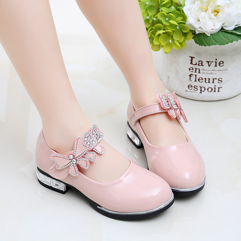 Children's Shoes Girls' Leather Shoes Spring and Autumn 2025 New Middle and Large Children's Soft-soled Black Princess Shoes Korean-style Shoes for Students