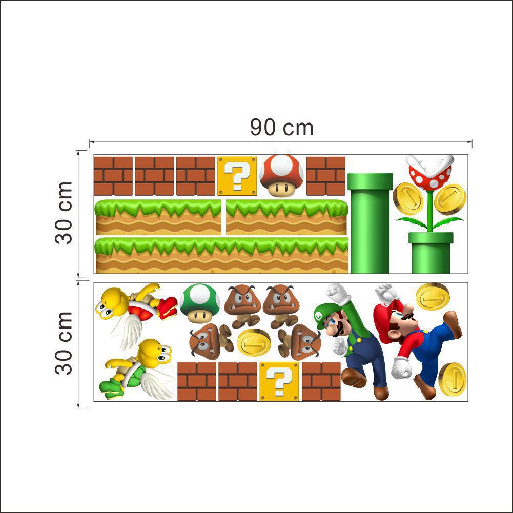 Super Mario Wall Stickers Living Room Children's Bedroom Decoration Stickers ZY-1444