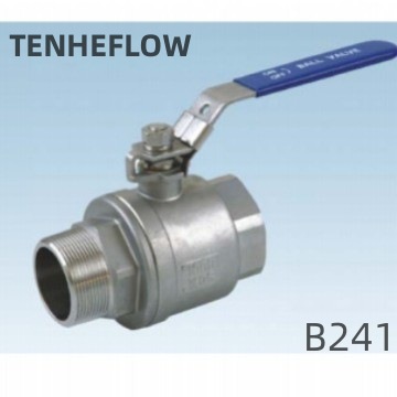 TENHEFLOW两片式内外牙球阀B241 3/8螺纹不锈钢丝扣球阀