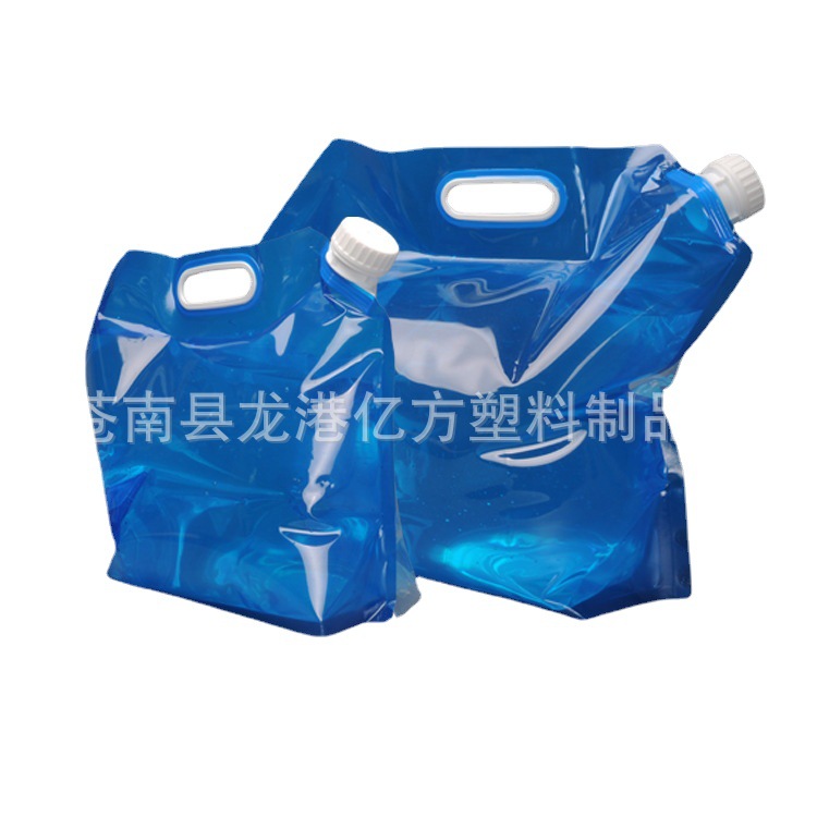 アウトドアスポーツキャンプ大容量ポータブル贮水袋折りたたみ登山蛇口プラスチックバケツ手提げビール袋