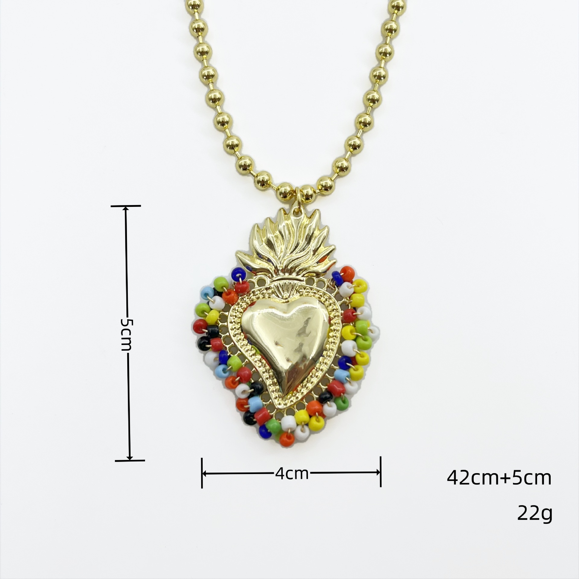Women's Gender Copper Heart Shape Pendant Necklace