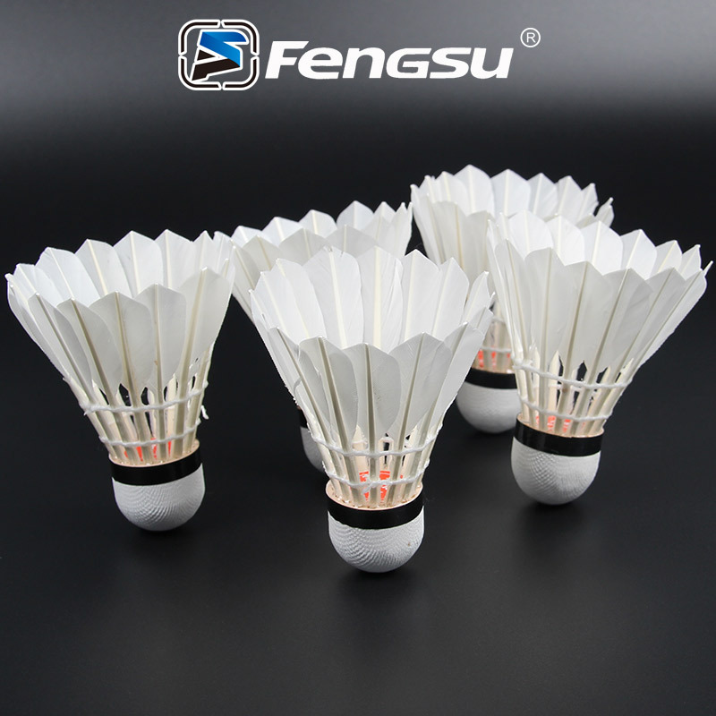 Manufacturer produces and wholesales goose feather badminton