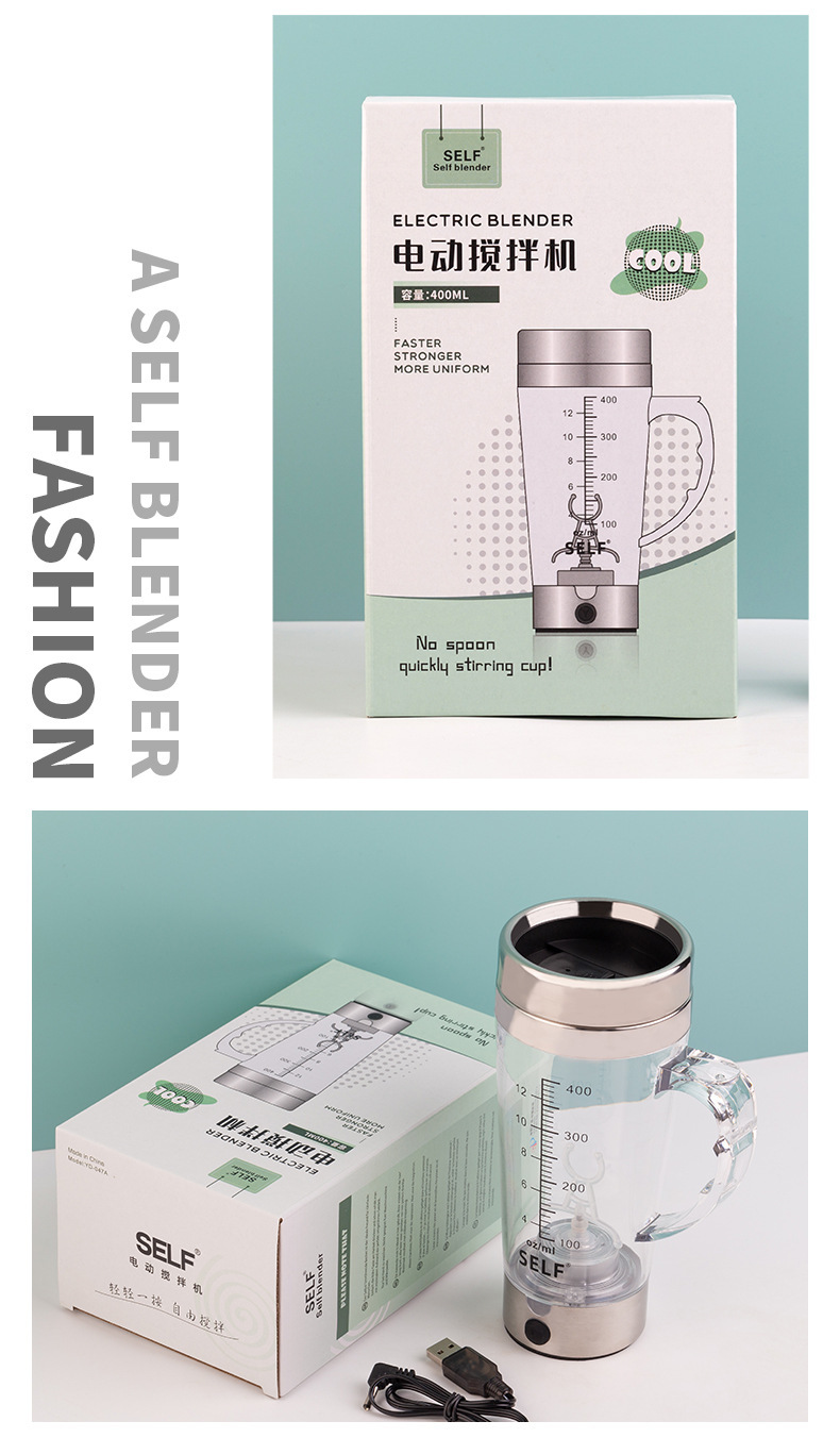 Bestseller Automatischer Rührbecher für E-Commerce mit USB-Aufladung Kaffeetasse Dendrobium-Pulver Milchshake Proteinpulver Shaker-Becher