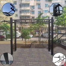 训练杠免户外室内引体向上高低杠固定单杠室外家用架街头健身落地