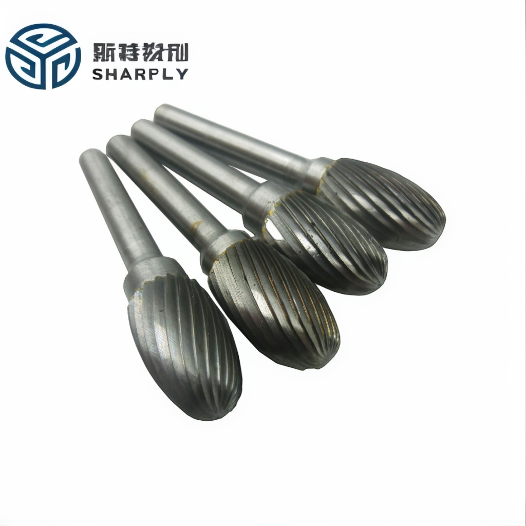 M1225硬质合金旋转锉钨钢滚磨刀金属电磨打磨头旋转锉电动锉刀头