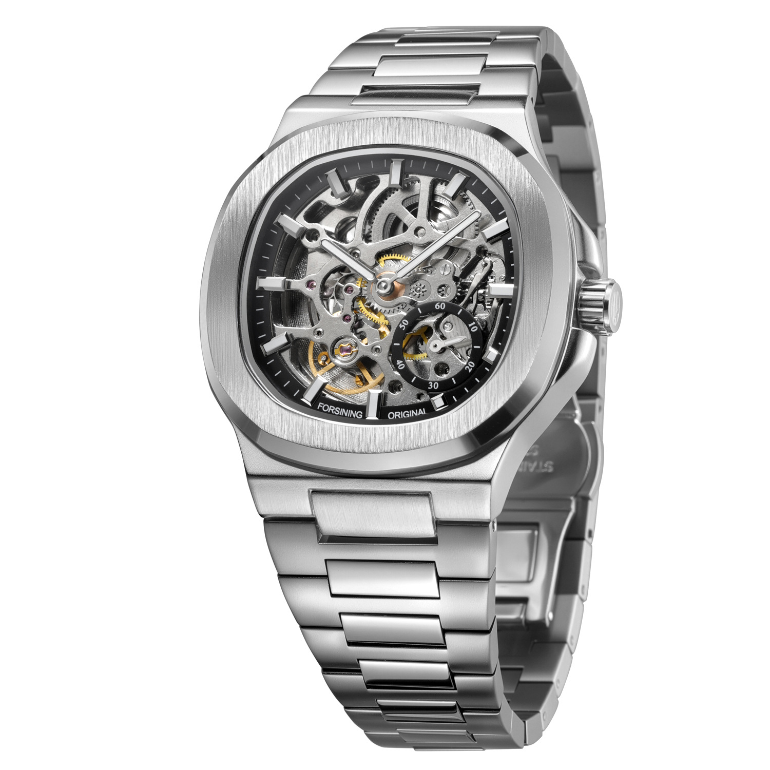 New Forsining European And American Style Men's Fashion Casual Hollow Flywheel Automatic Mechanical Watch_voghion.com
