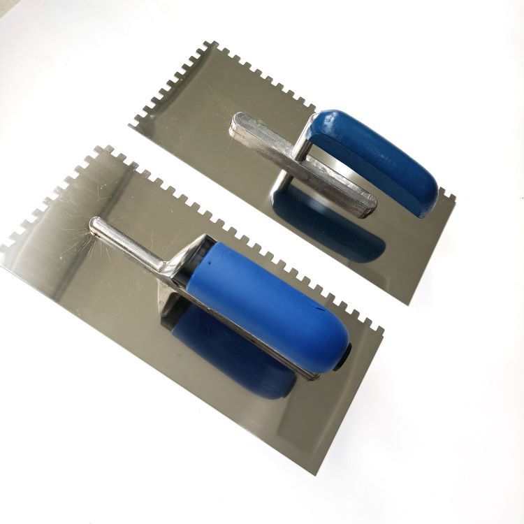 280x130大蓝色柄法国英国美国市场碳钢抹泥刀不锈钢方形齿抹泥刀