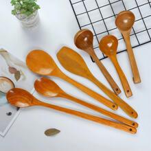 日式木勺汤勺防烫家用盛汤实木大号勺子木头厨房耐高温炒菜木铲子