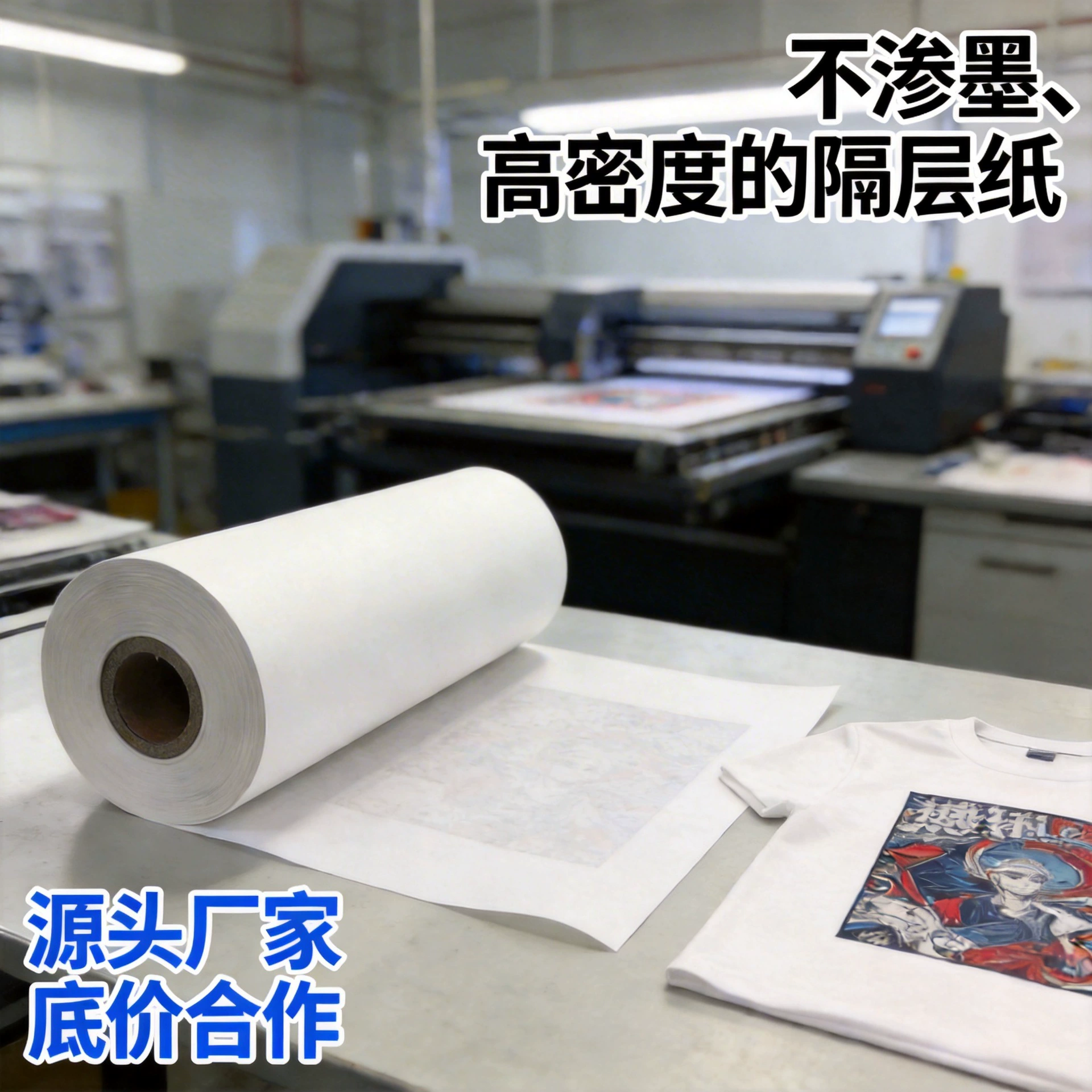 Поставки производителя, термопереносная бумага для подкладки, сублимационная бумага для разделения цветов, изоляционная бумага, 30 г белой крафт-бумаги