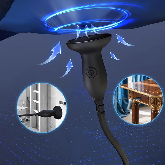 Electric Urethral Stimulator Rod, Silicone Sound Massager with Button Control, Black Large — detail image 8