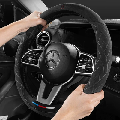 Steering wheel cover, Suede Summer and Winter Leather