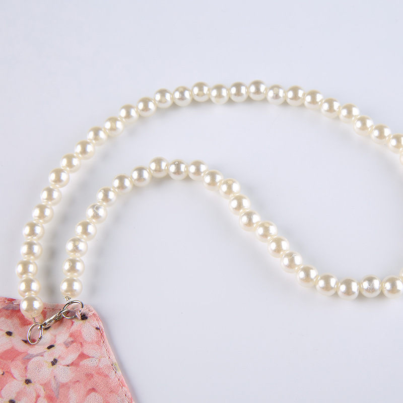 floral faux pearl hanging neck tie crop vest NSGWY117407