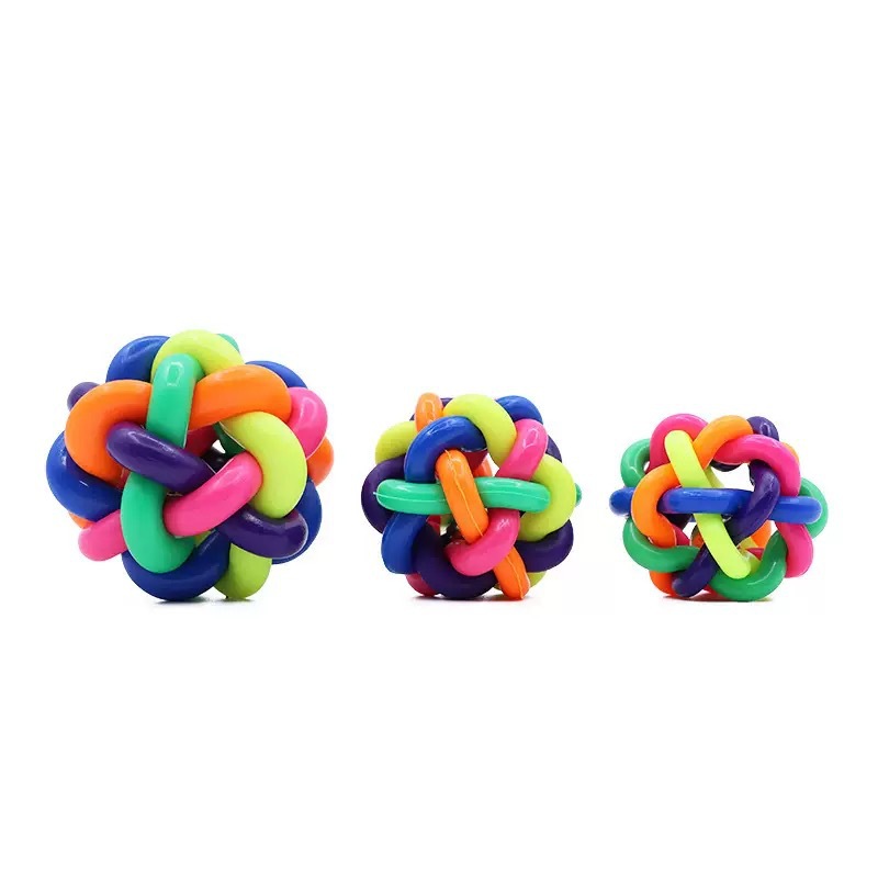 Fabricantes de juguetes para perros al por mayor, campana colorida, bolas vocales, bolas de juguetes para mascotas, bolas de juguetes para dientes molares limpias.