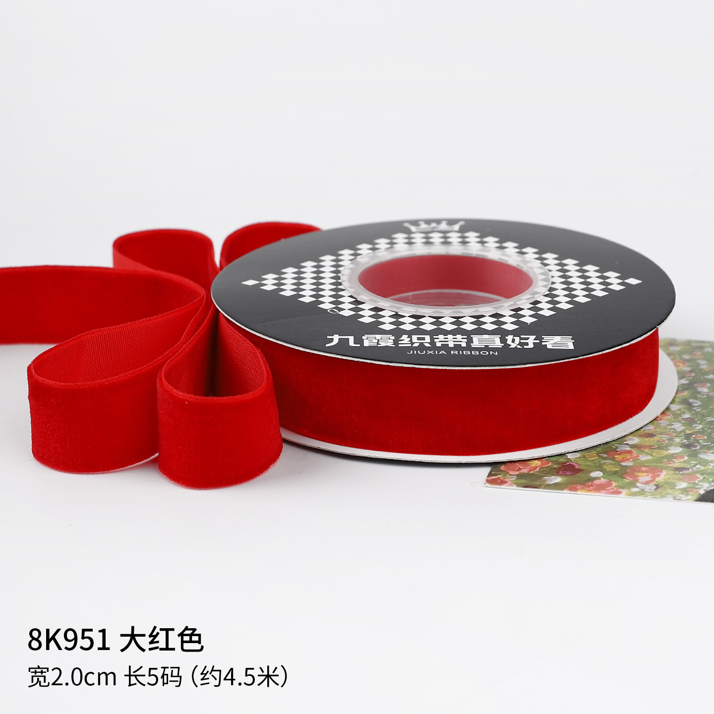 Año Nuevo vino al por mayor transfronterizo cinta de terciopelo cinta de regalo de Navidad arco DIY hecho a mano