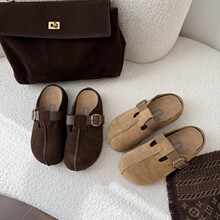 JEHURFIE纪华菲花生吐司勃肯半拖AB25522