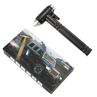 Wholesale Car multi-purpose safety hammer tungsten steel hammer tip car escape broken window artifact portable emergency small hammer (Qəza çəkici) - black