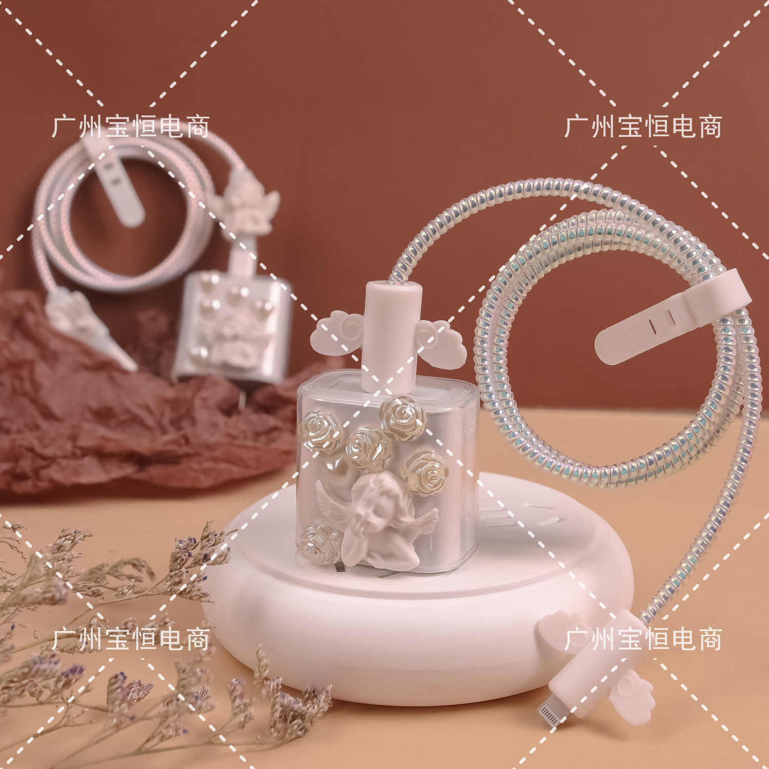 Diosa amor para usar ◆ Apple 13 cable de datos cubierta protectora ~ 20W teléfono móvil iphone11 cargador cabeza 12 Shell