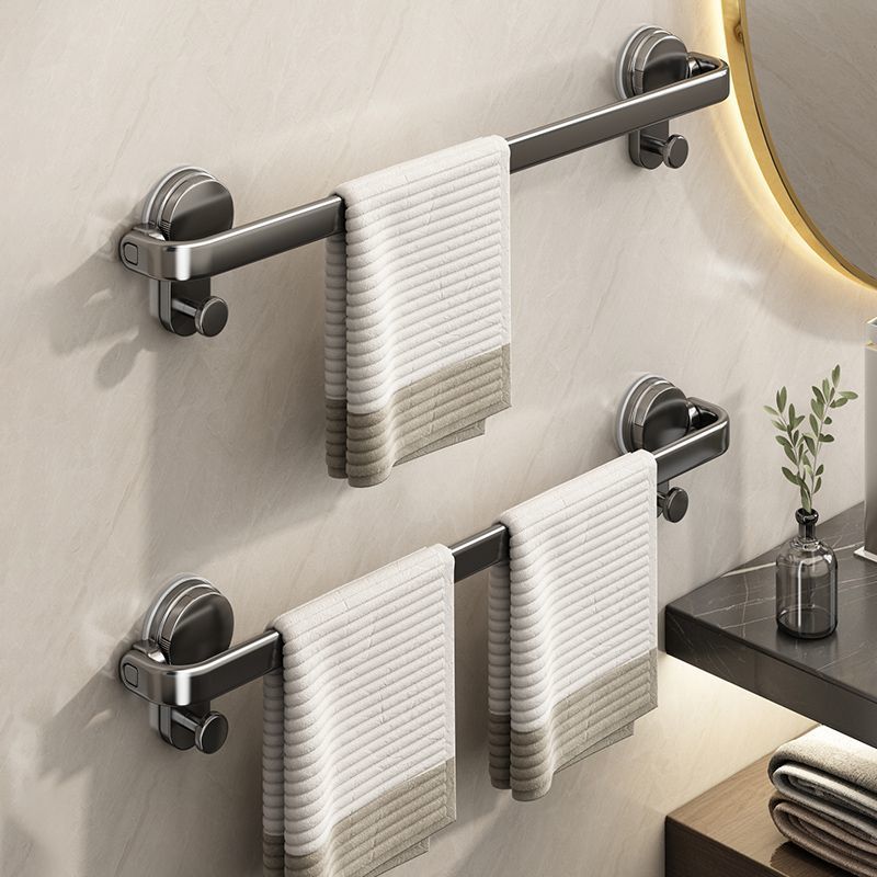 Suction Cup Towel Rack Foldable Bathroom No-Drill Storage Rack Wall-Mounted Towel Bar Single Rod Hanger