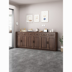 European Style Sideboard Kitchen Cabinet Living Room Bedroom Home Modern Simple Panel Storage Rack Tea Cabinet Solid Wood