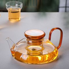 香山茶咖壺 彩色玻璃過濾泡茶壺茶水分離簡易泡茶器具 家用煮茶壺