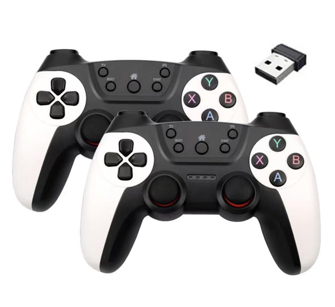 Fabricante suministro directo 2.4g inalámbrico controlador de juegos doble doble Android TV controlador de juegos multifuncional