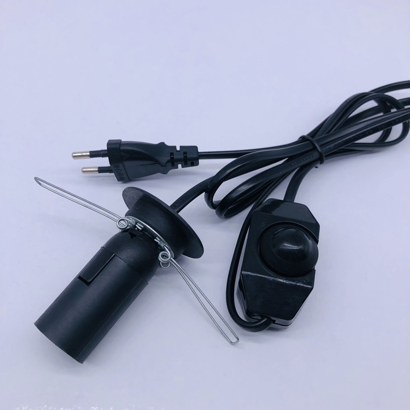 E14 Lamp Holder Salt Lamp Special Lamp Head Cover Bullet Clip Plug Dimmer Switch Power Cord Integrated Dimming Accessory