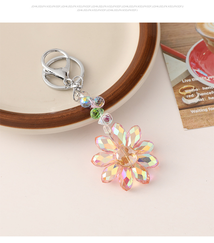Cute Alloy Flower Women's Bag Pendant Keychain display picture 3