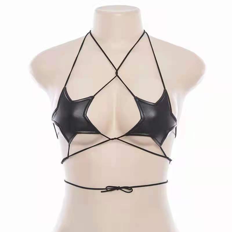 AliExpress eBay venta caliente Europa y América 2024 nuevo estilo estrella de cinco puntas correa sexy sujetador sexy ropa interior mujer
