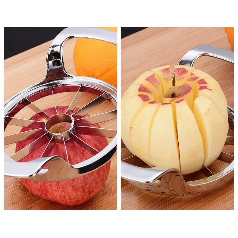Cortador de frutas de aleación de zinc, pelador de manzanas, divisor de frutas para el hogar, cocina, restaurante, abridor de naranjas de acero inoxidable