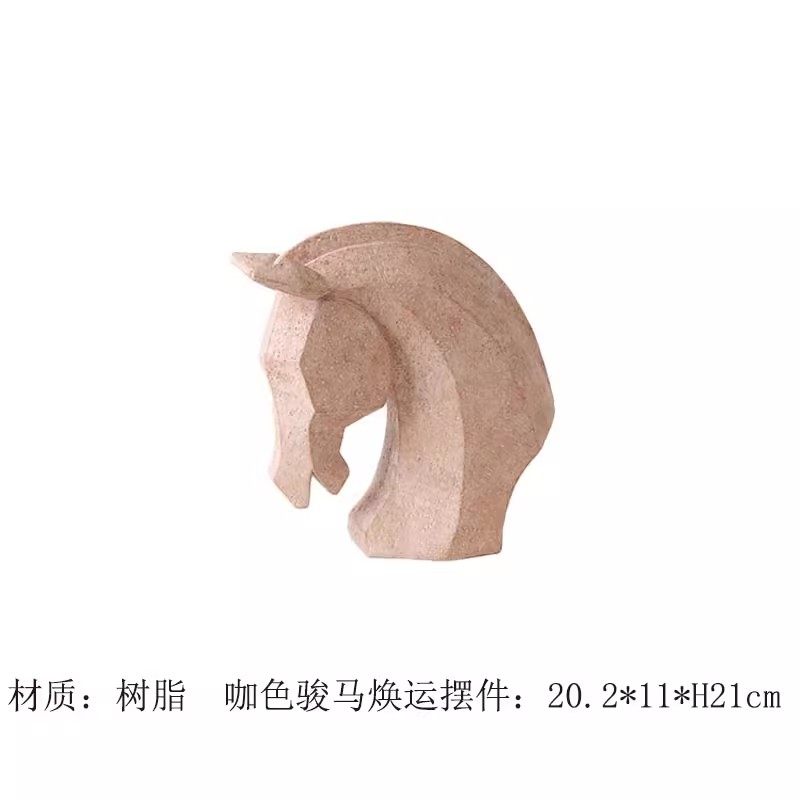 El viento tranquilo retro hace viejos colores cabeza de caballo escultura decoración artística estilo europeo sala de estar estudio decoración porche
