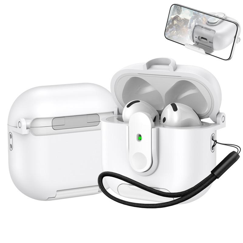 Airpods 4 ヘッドフォンケース Airpods Pro2 保護ケース一体型スタンドヘッドフォンケース 2/3 ユニバーサルに適しています。|undefined