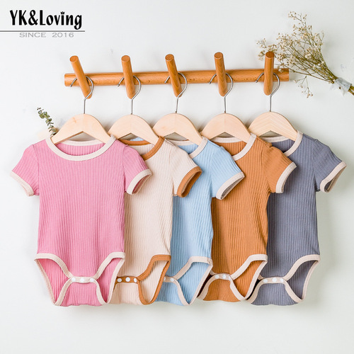 Factory direct sales baby bag fart clothes summer new triangle harem style cute solid color baby clothes wholesale