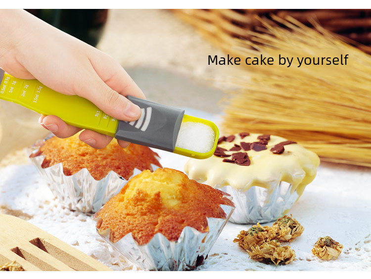 Zhenghui Creative adjustable tablet ABS material 9 -gear quantity spoon is accurate, convenient, easy to use