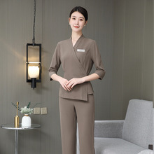 美容师工作服春季皮肤管理医美高端职业套装女足浴养生会所技师服